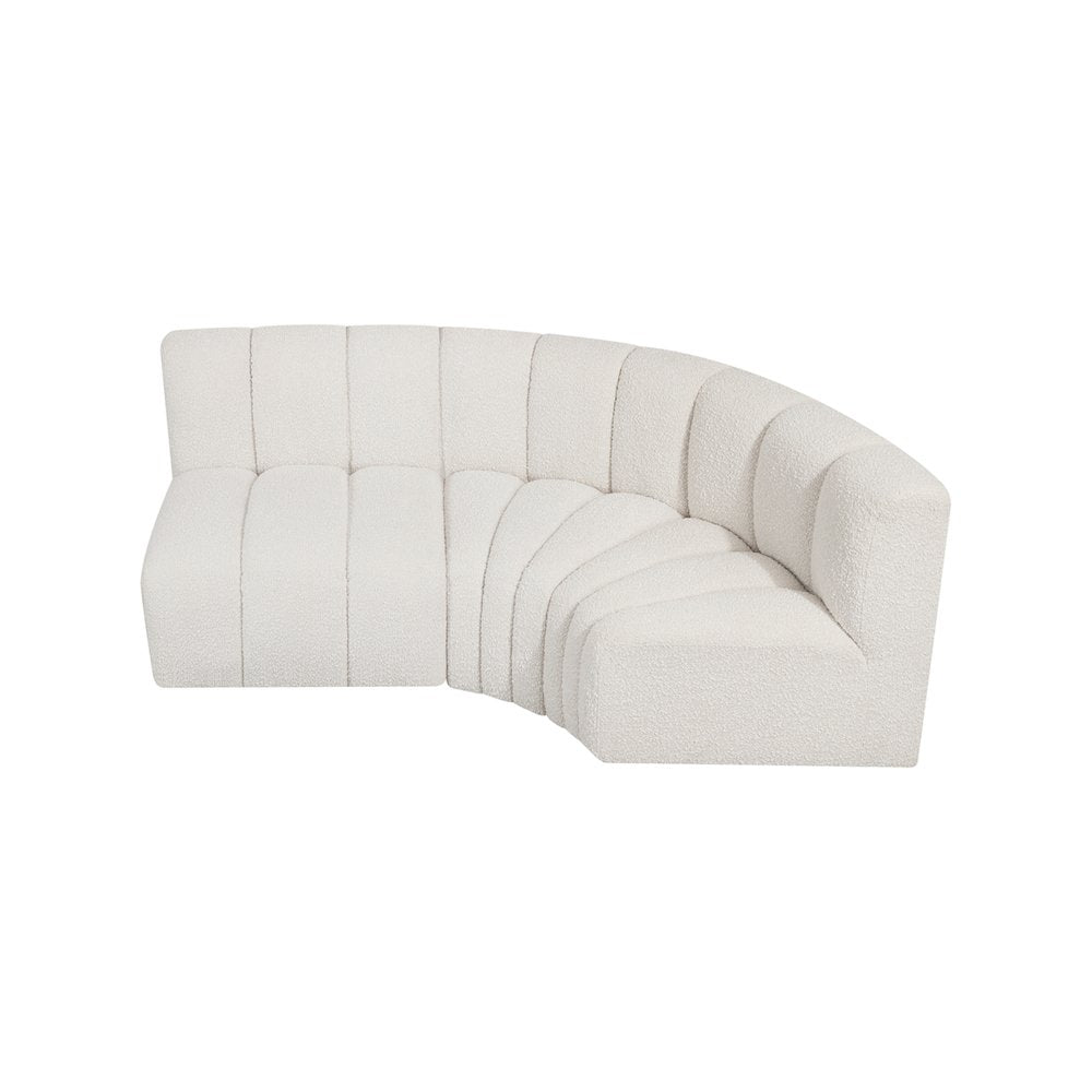 Arc Cream Boucle Fabric Modular Sofa
