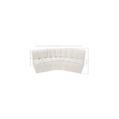 Arc Cream Boucle Fabric Modular Sofa