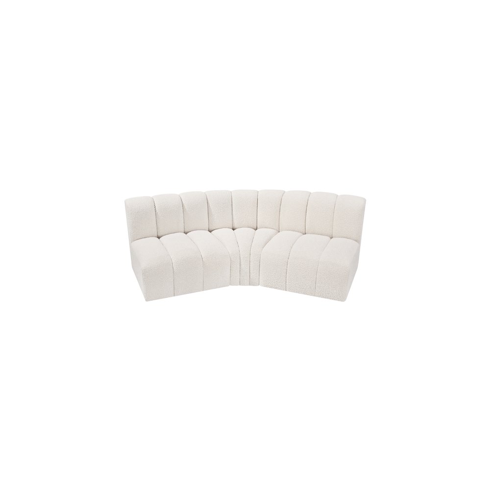 Arc Cream Boucle Fabric Modular Sofa