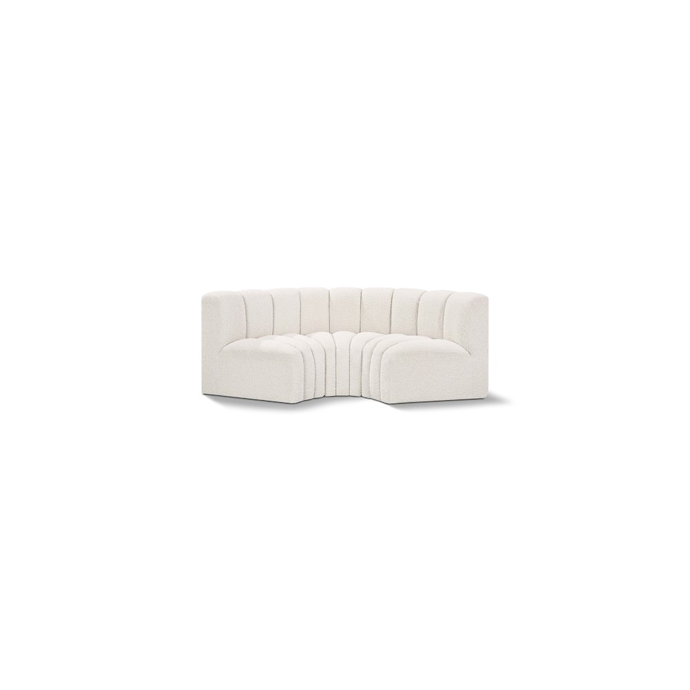 Arc Cream Boucle Fabric Modular Sofa