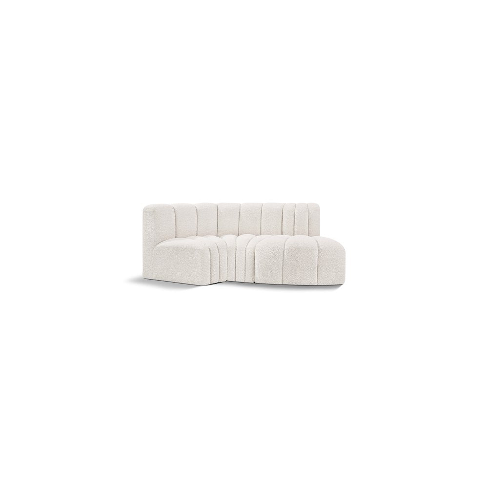 Arc Cream Boucle Fabric Modular Sofa