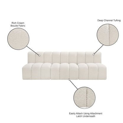 Arc Cream Boucle Fabric Modular Sofa