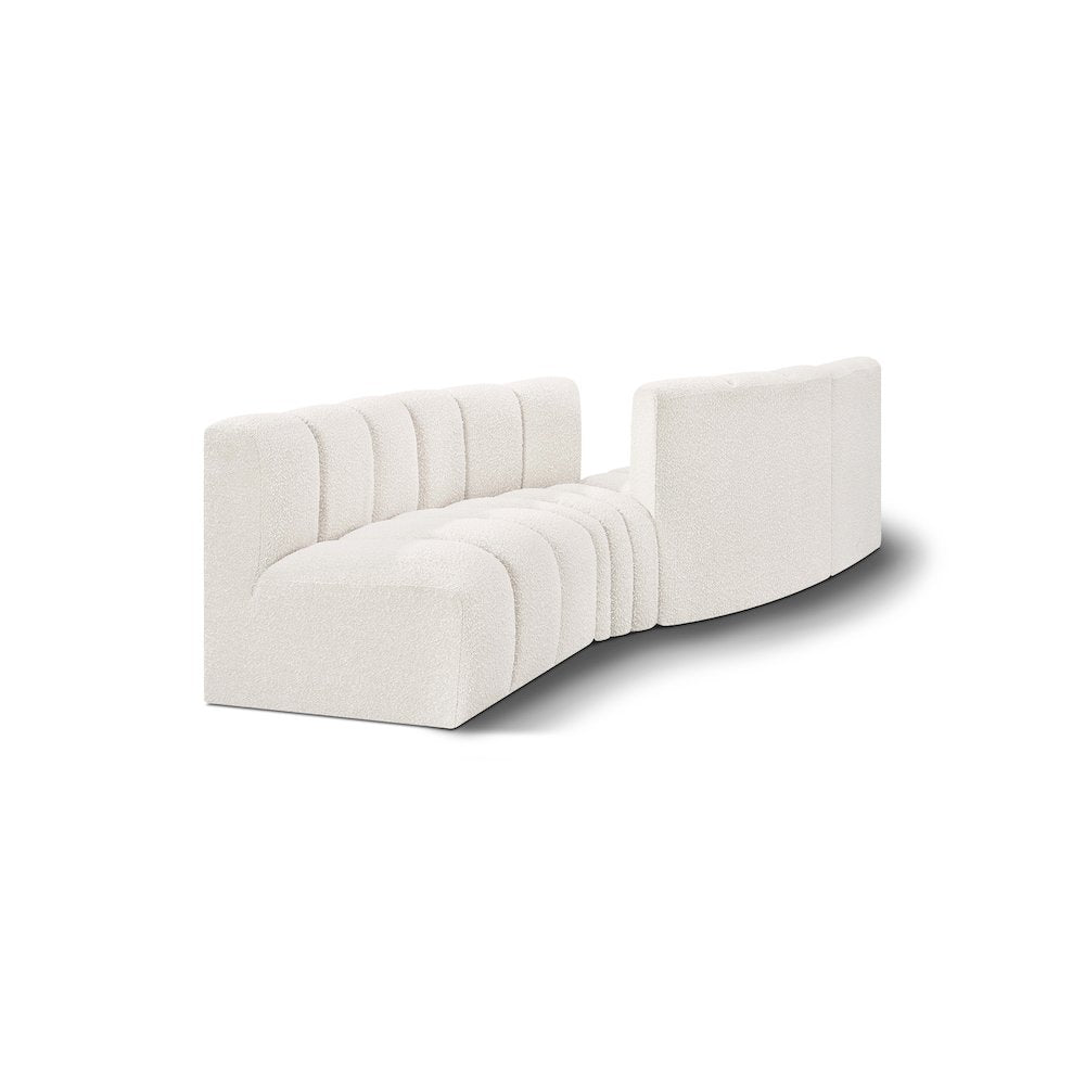 Arc Cream Boucle Fabric Modular Sofa