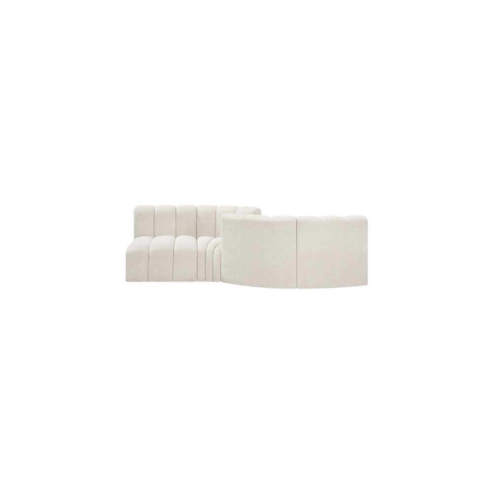 Arc Cream Boucle Fabric Modular Sofa