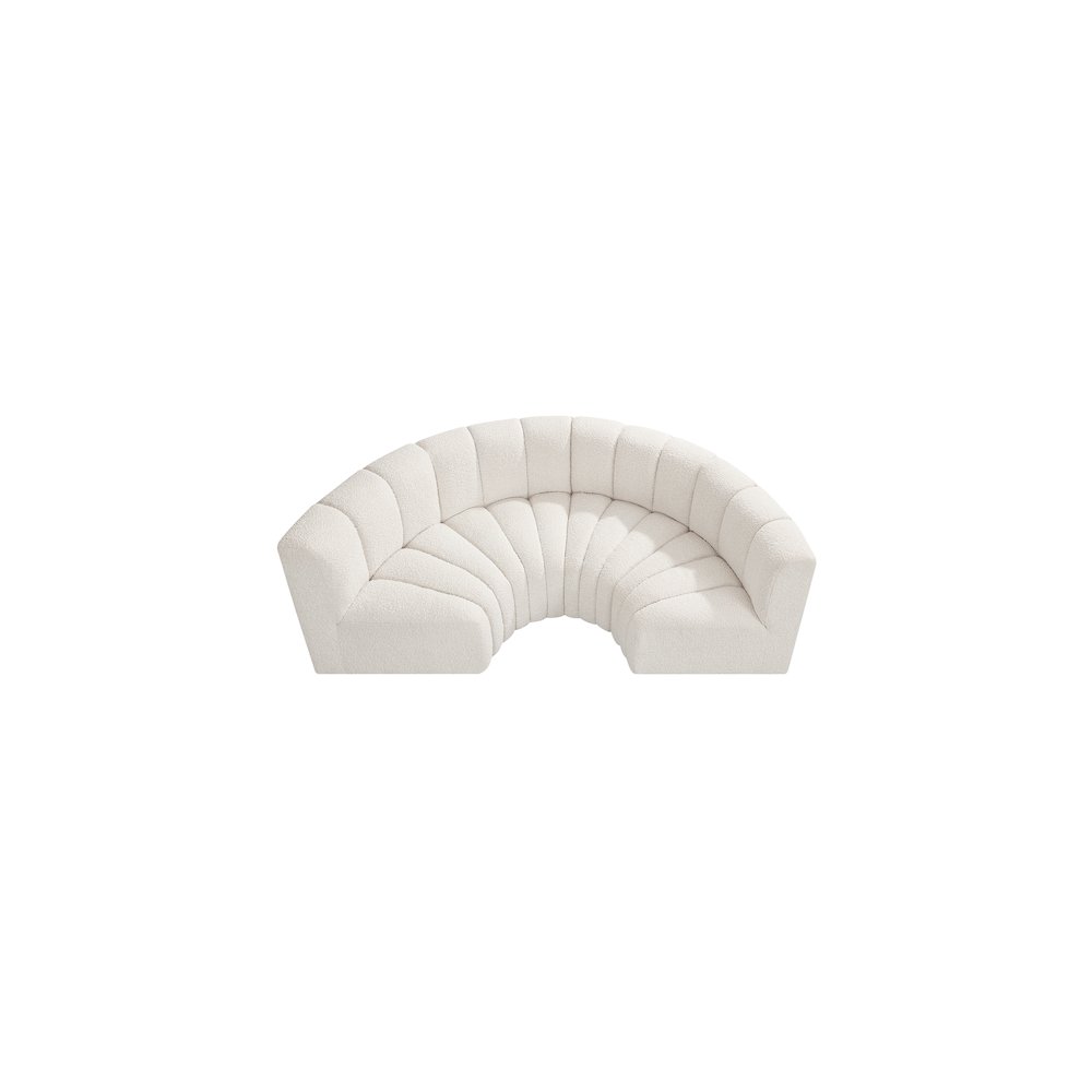 Arc Cream Boucle Fabric Modular Sofa