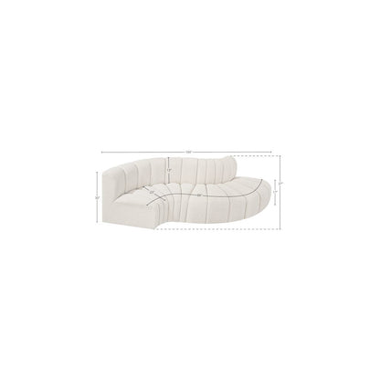 Arc Cream Boucle Fabric Modular Sofa