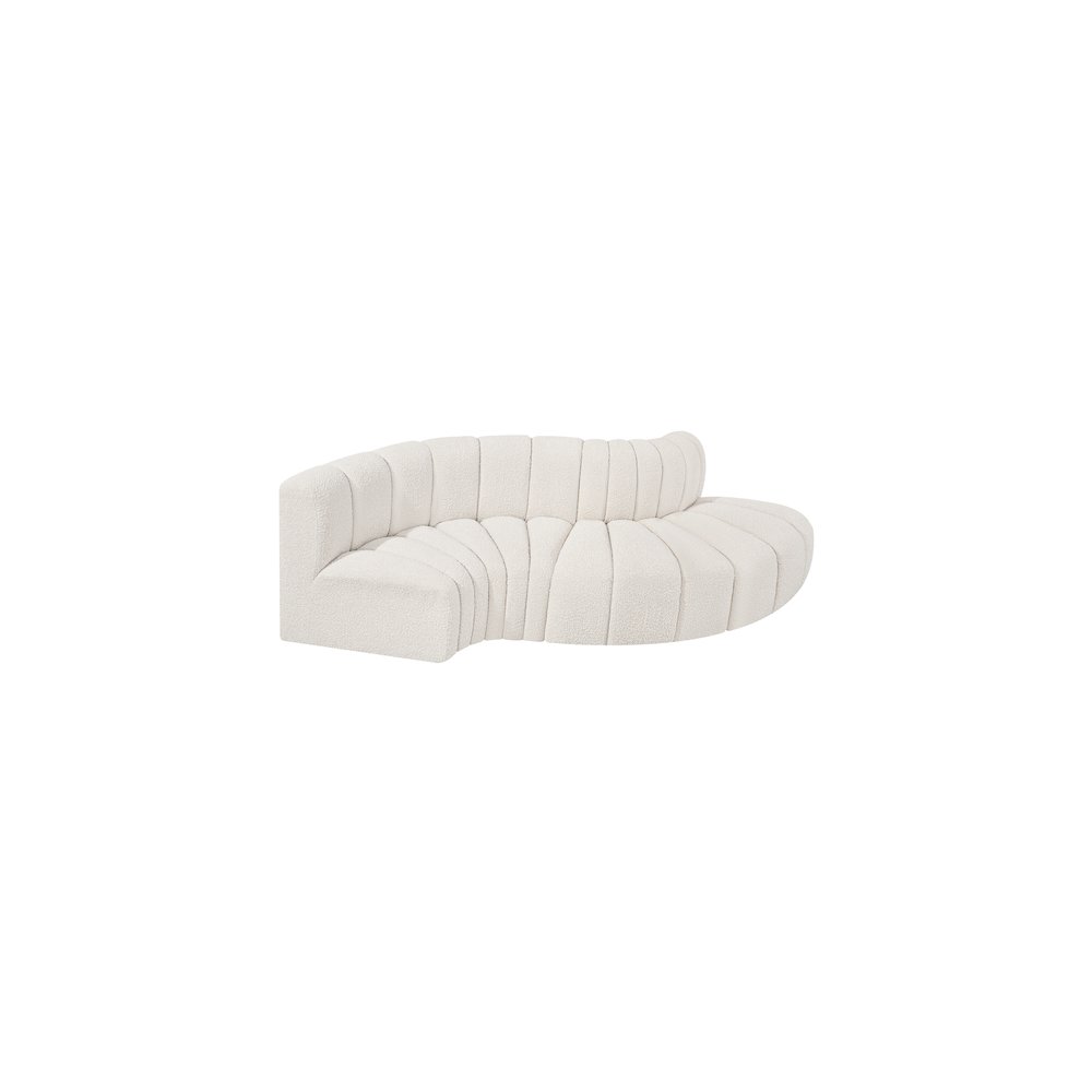 Arc Cream Boucle Fabric Modular Sofa