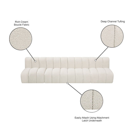 Arc Cream Boucle Fabric Modular Sofa