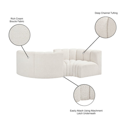 Arc Cream Boucle Fabric Modular Sofa