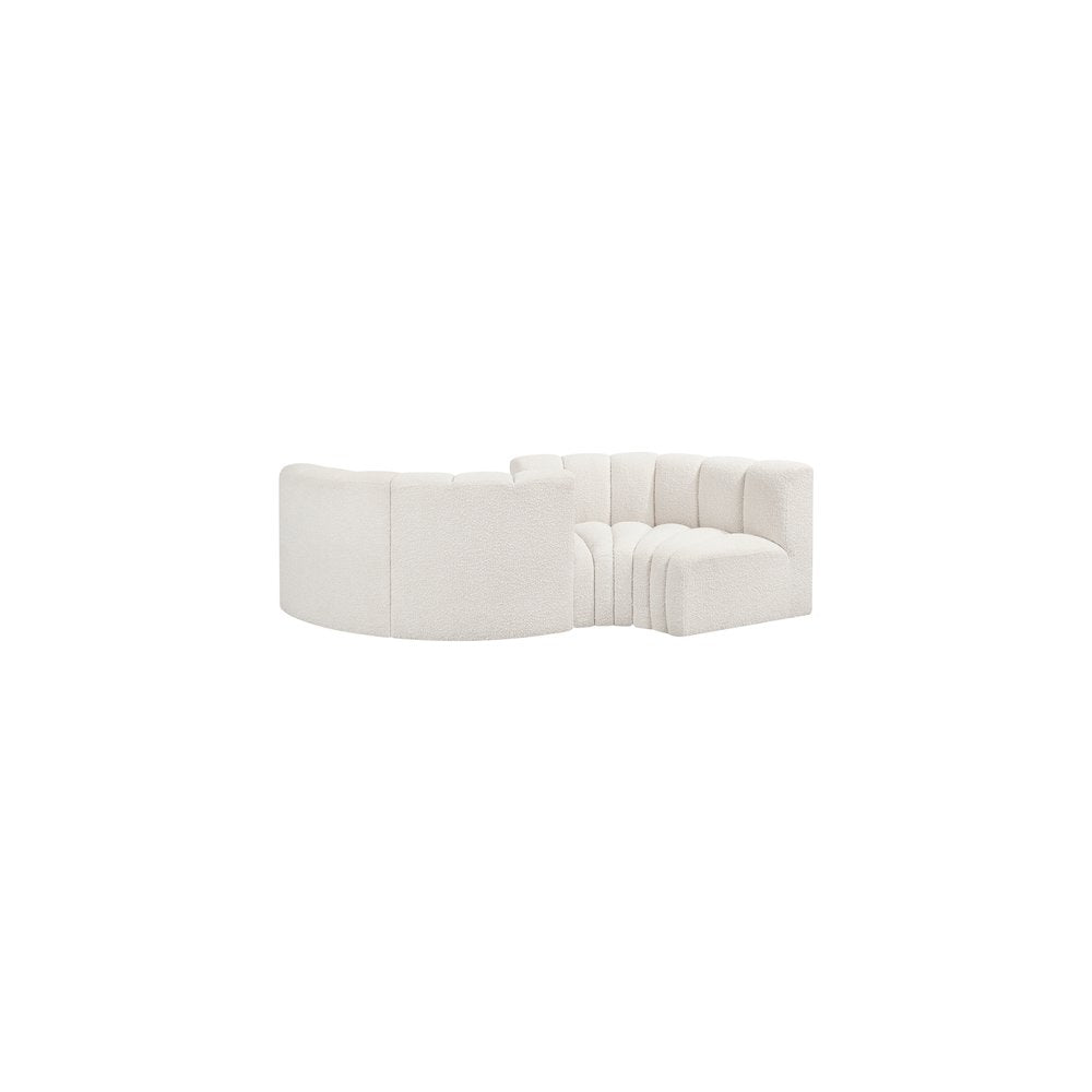 Arc Cream Boucle Fabric Modular Sofa