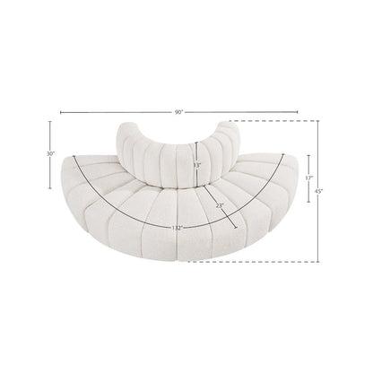Arc Cream Boucle Fabric Modular Sofa