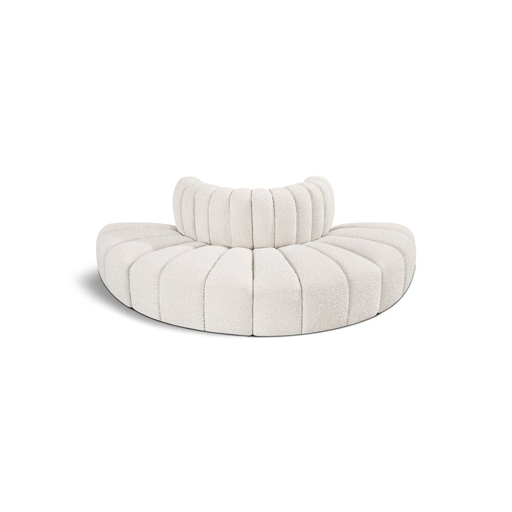 Arc Cream Boucle Fabric Modular Sofa