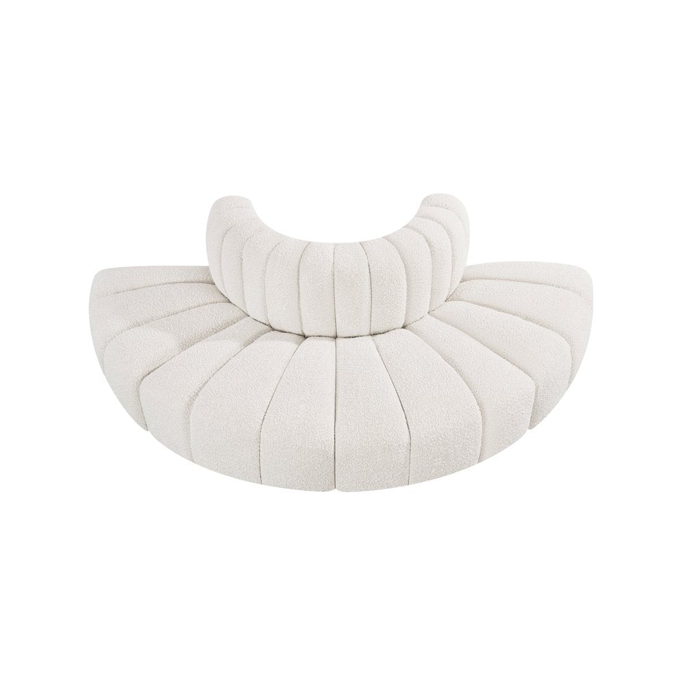 Arc Cream Boucle Fabric Modular Sofa