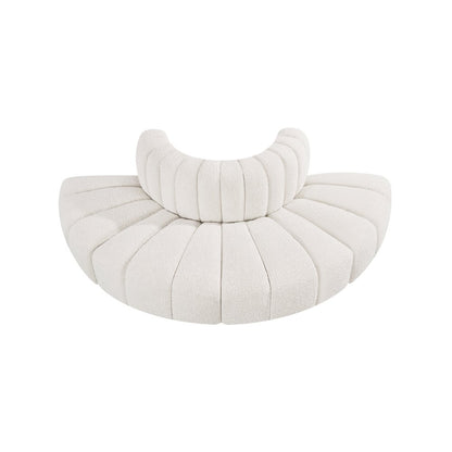 Arc Cream Boucle Fabric Modular Sofa