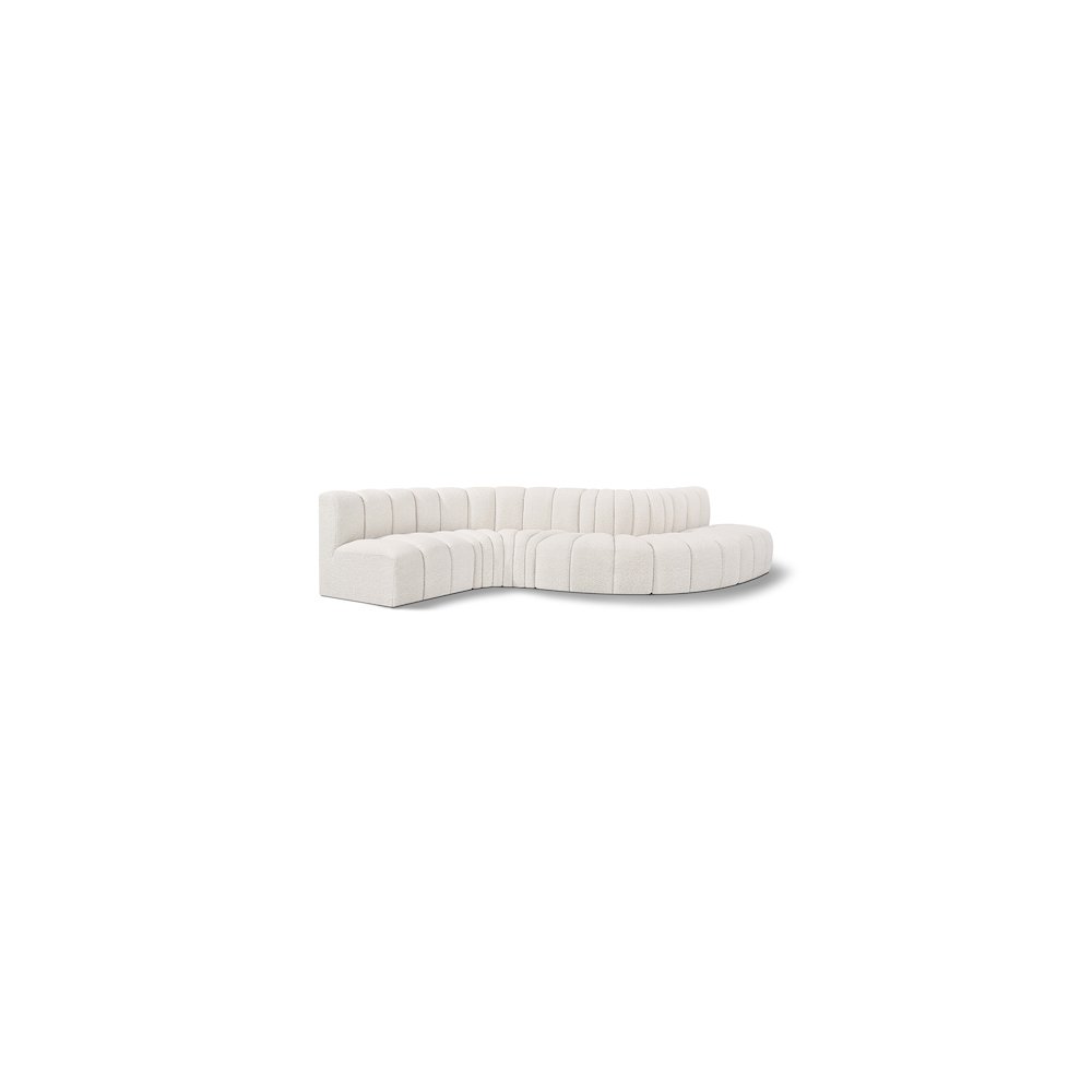 Arc Cream Boucle Fabric Modular Sofa