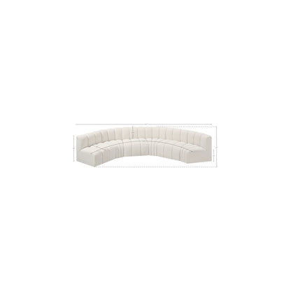 Arc Cream Boucle Fabric Modular Sofa