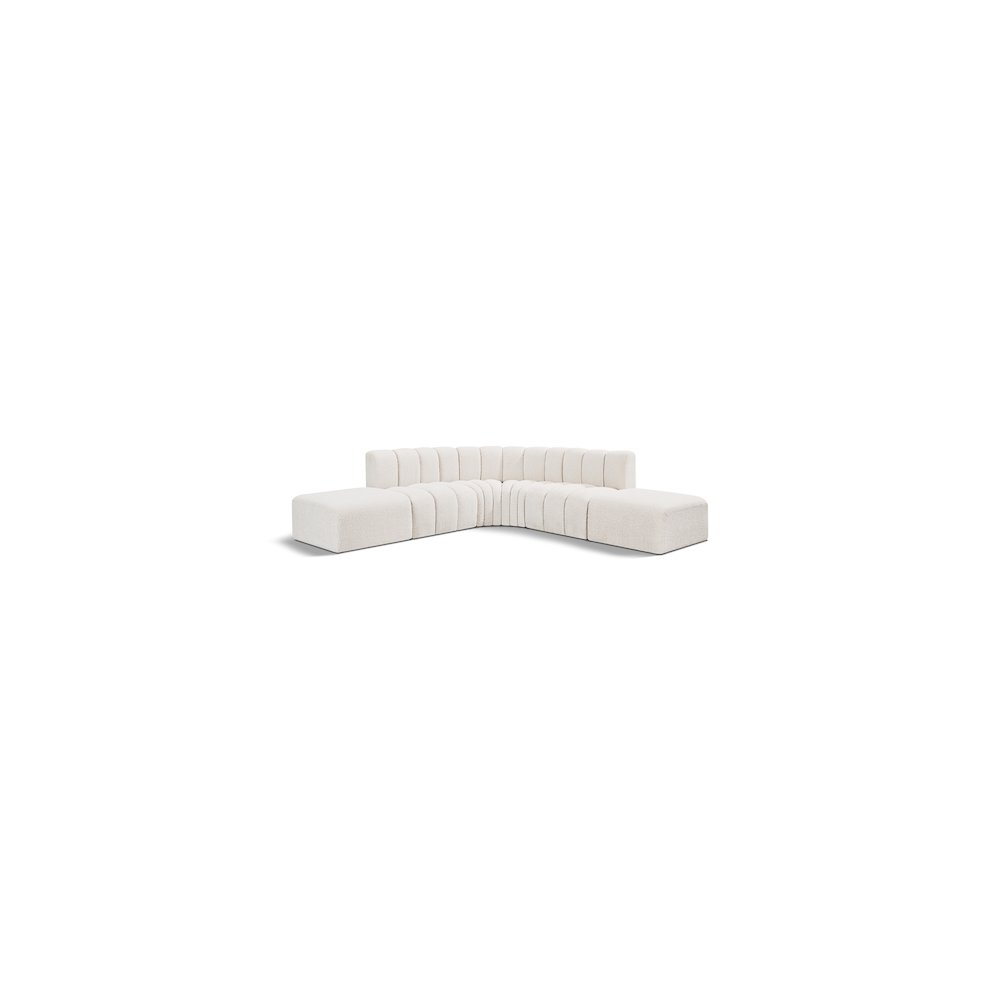 Arc Cream Boucle Fabric Modular Sofa