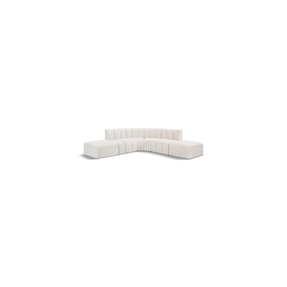 Arc Cream Boucle Fabric Modular Sofa