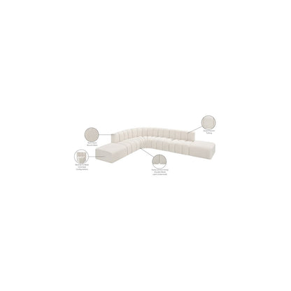 Arc Cream Boucle Fabric Modular Sofa