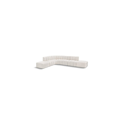 Arc Cream Boucle Fabric Modular Sofa