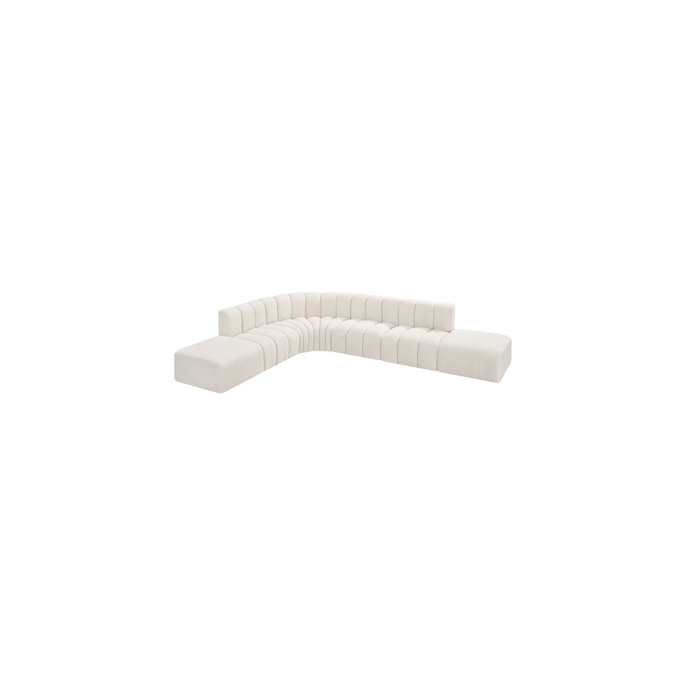 Arc Cream Boucle Fabric Modular Sofa