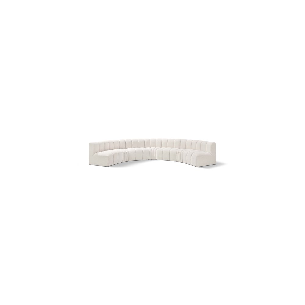 Arc Cream Boucle Fabric Modular Sofa