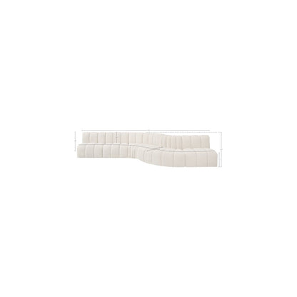 Arc Cream Boucle Fabric Modular Sofa