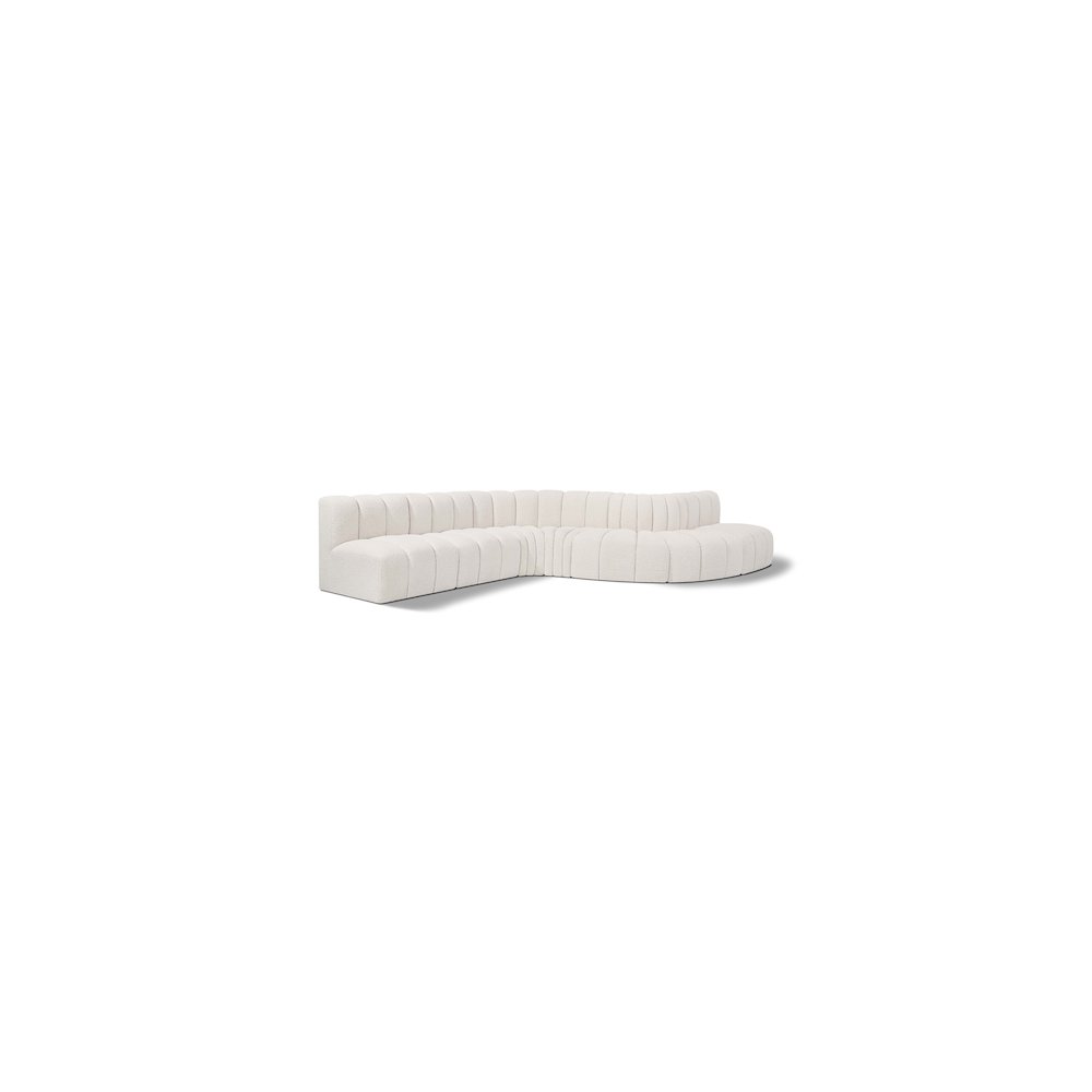 Arc Cream Boucle Fabric Modular Sofa