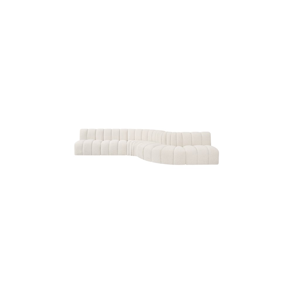 Arc Cream Boucle Fabric Modular Sofa