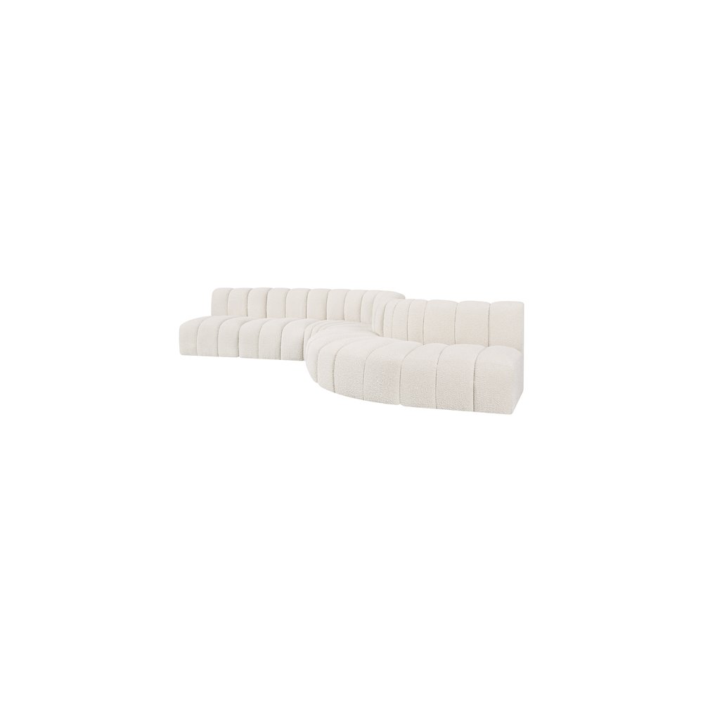 Arc Cream Boucle Fabric Modular Sofa