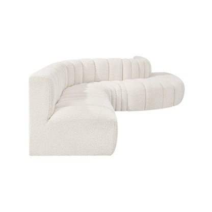Arc Cream Boucle Fabric Modular Sofa