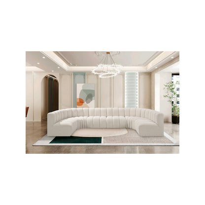 Arc Cream Boucle Fabric Modular Sofa
