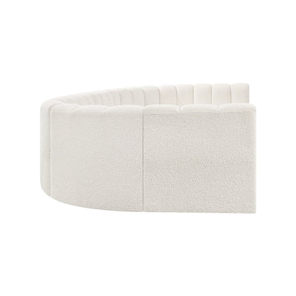 Arc Cream Boucle Fabric Modular Sofa