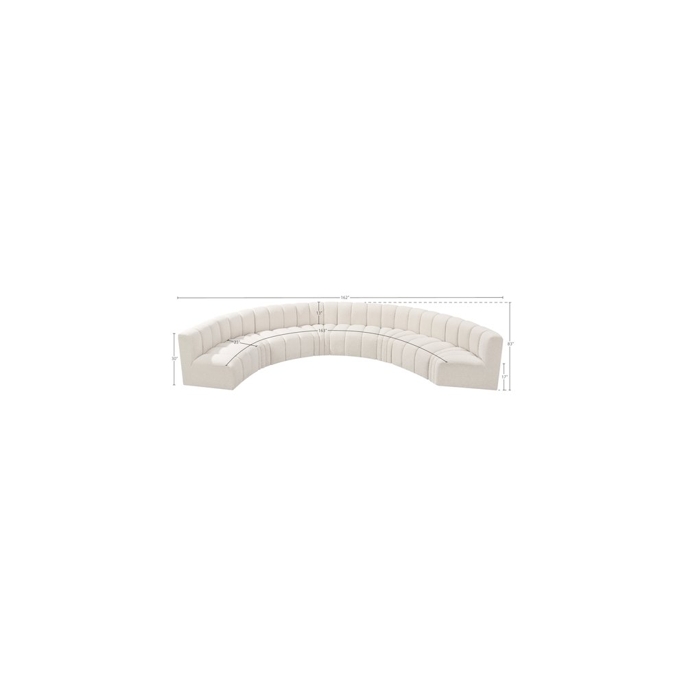 Arc Cream Boucle Fabric Modular Sofa