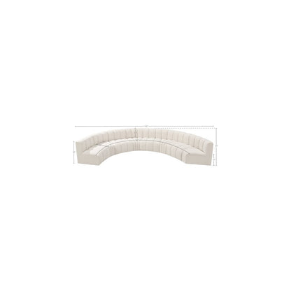 Arc Cream Boucle Fabric Modular Sofa