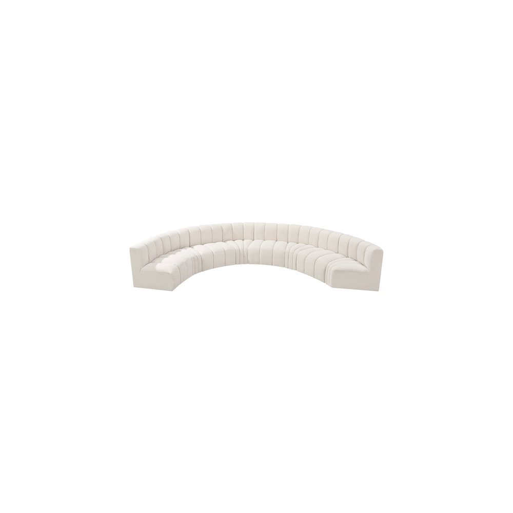 Arc Cream Boucle Fabric Modular Sofa