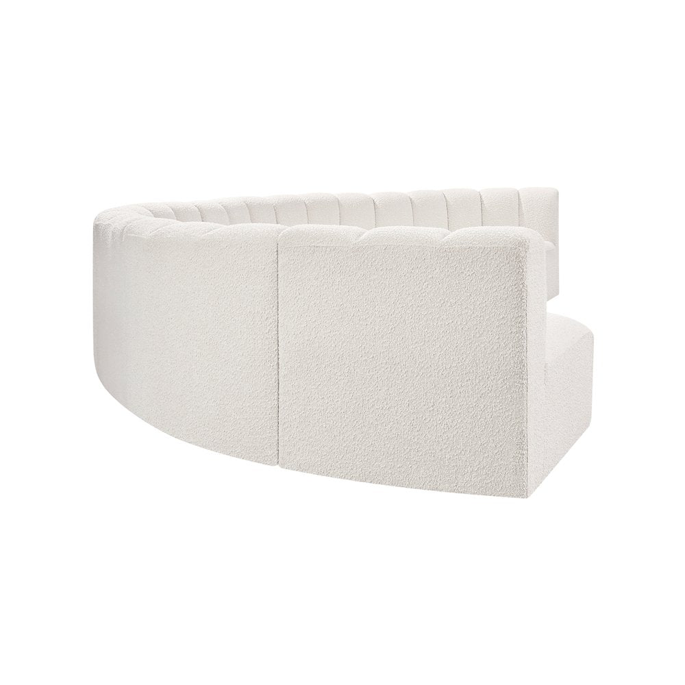 Arc Cream Boucle Fabric Modular Sofa