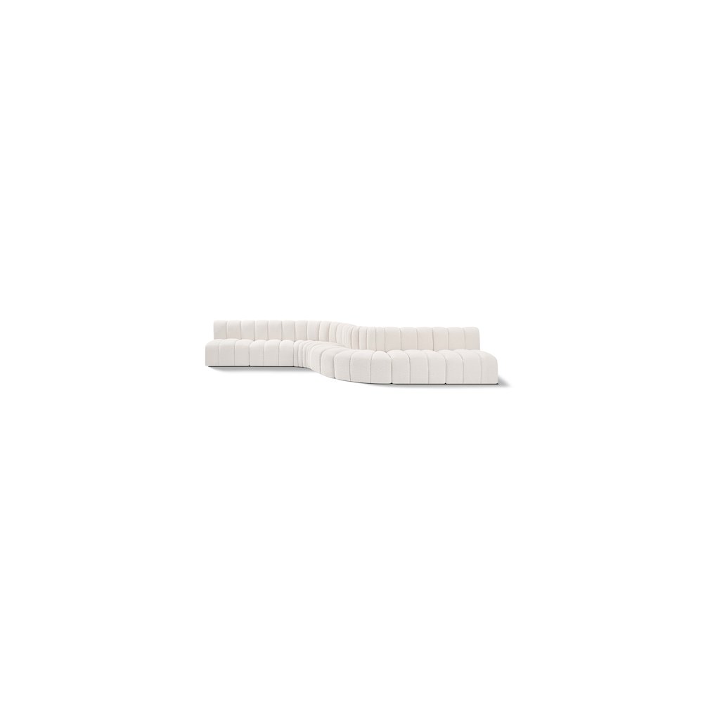 Arc Cream Boucle Fabric Modular Sofa