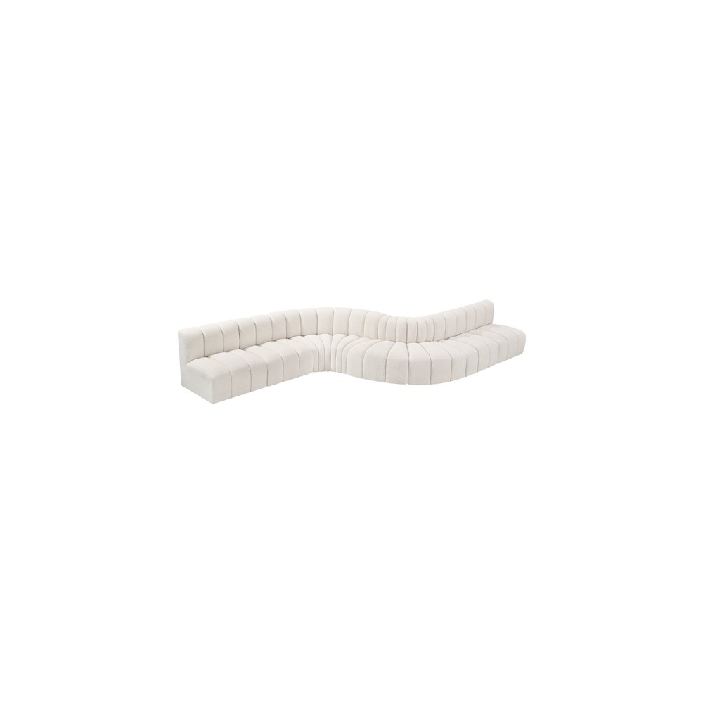 Arc Cream Boucle Fabric Modular Sofa