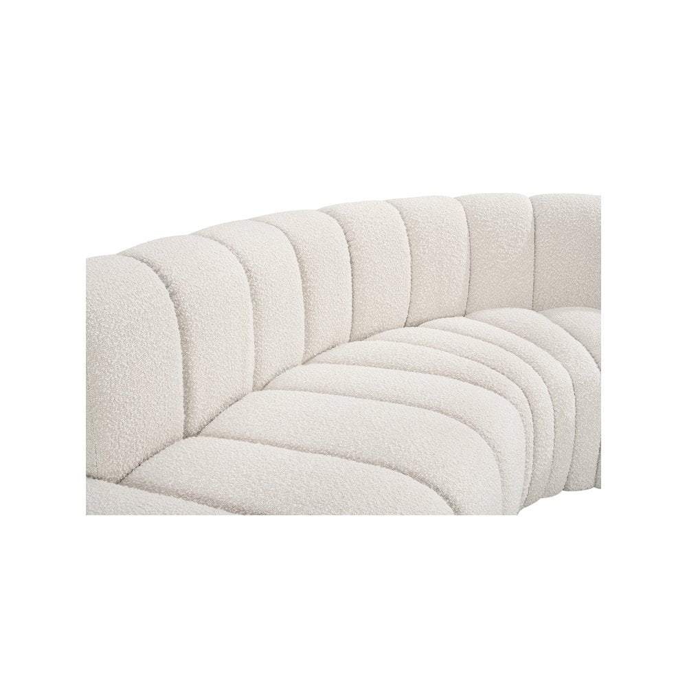 Arc Cream Boucle Fabric Modular Sofa