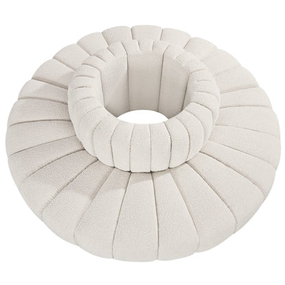 Arc Cream Boucle Fabric Modular Sofa