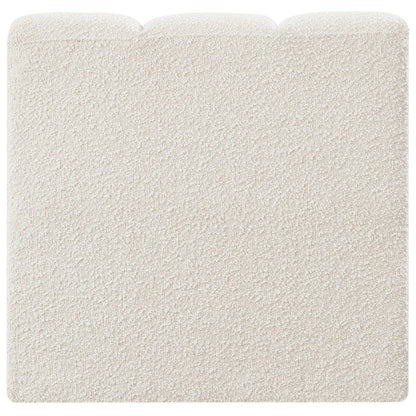 Arc Cream Boucle Fabric Straight Chair