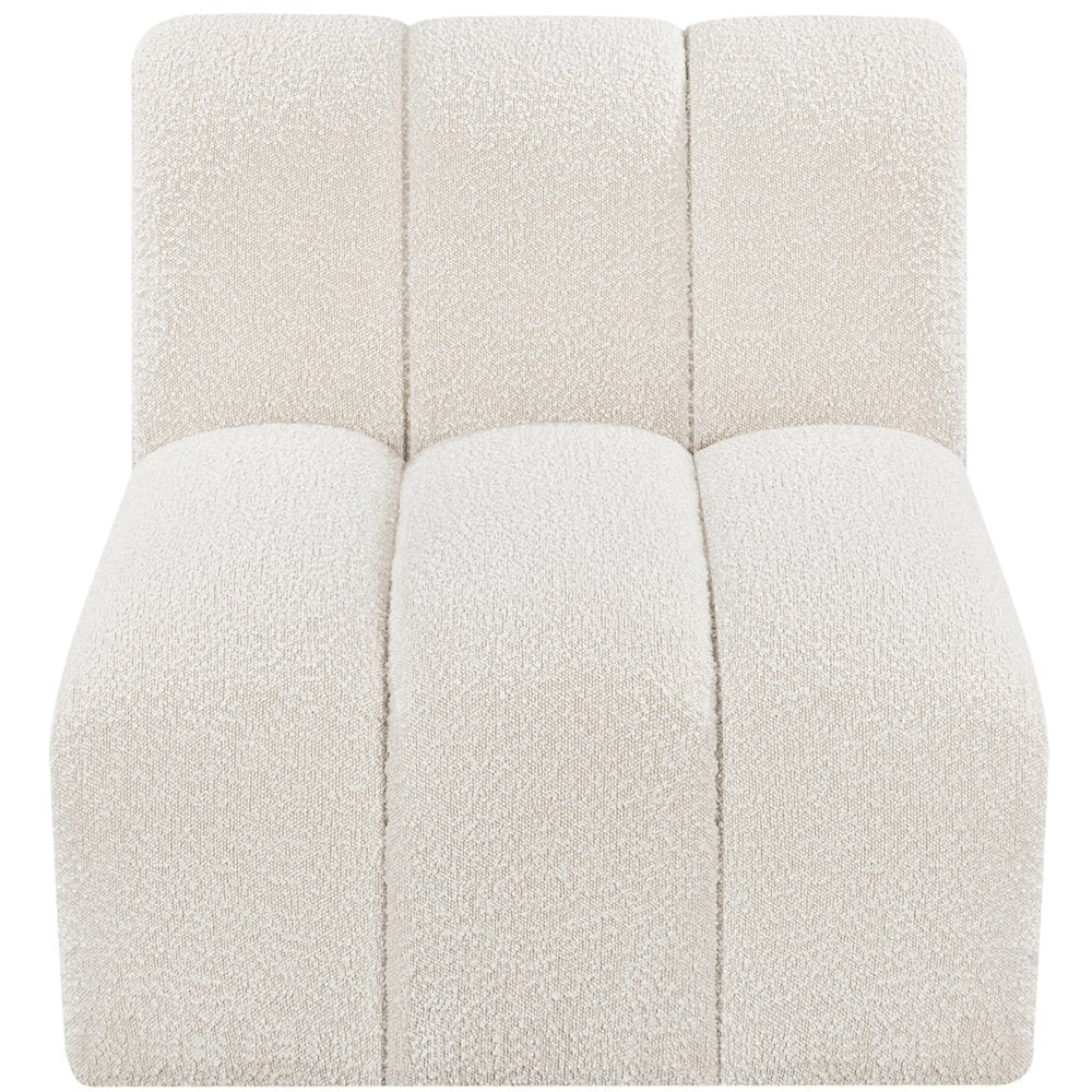 Arc Cream Boucle Fabric Straight Chair