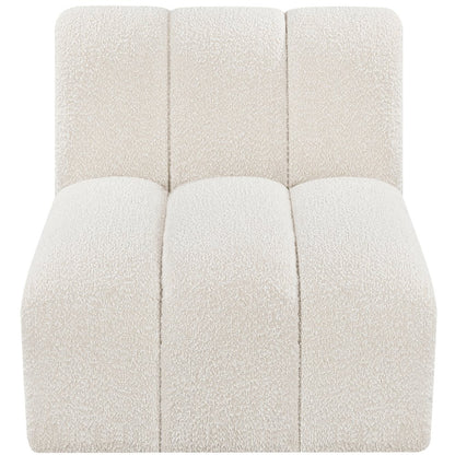 Arc Cream Boucle Fabric Straight Chair