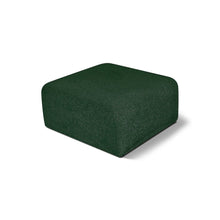 Arc Green Boucle Fabric Ottoman