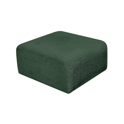 Arc Green Boucle Fabric Ottoman