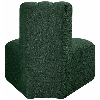 Arc Green Boucle Fabric Reverse Corner