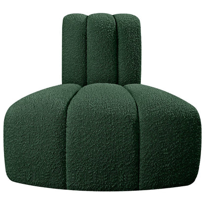 Arc Green Boucle Fabric Reverse Corner