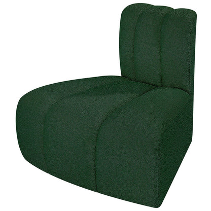 Arc Green Boucle Fabric Reverse Corner
