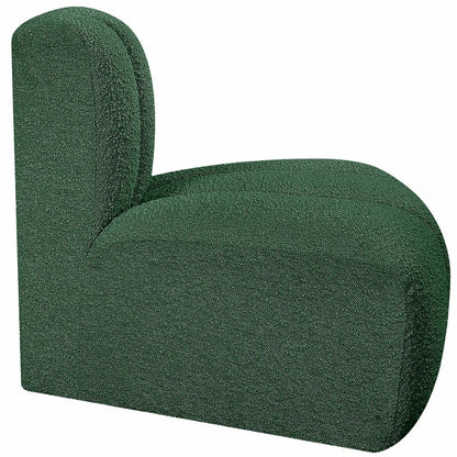 Arc Green Boucle Fabric Reverse Corner